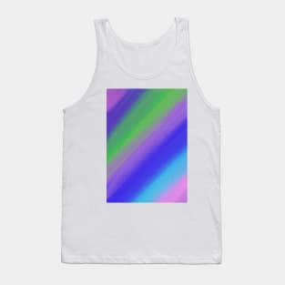 Blue Green Purple Pink Watercolor Painting Digital Art Tank Top